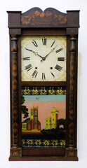 Asaph Hall column & splat shelf clock, 1830-1837.