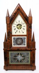Birge & Fuller double-steeple with wagon spring movement, 1844-1848.