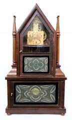 Joseph Ives 30-day candlestick double-steeple with wagon-spring movement, 1850-1856.