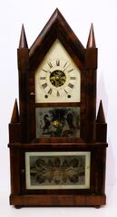 Birge & Fuller double-steeple with wagon spring movement, 1844-1848.