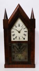 Brewster & Ingrahams Patent Eight Day Repeating Brass Clock (sharp gothic), 1845–1846.