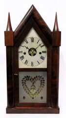 Chauncey Jerome 30-hour steeple with front-loaded springs, 1845-1850.