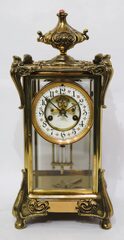 Waterbury Clock Co. crystal regulator, ca. 1900.