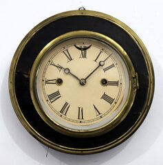 S.B. Jerome & Co. small lever-spring wall clock, 1856-1878.