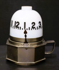 Standard Novelty Co. night lamp clock, ca. 1886.