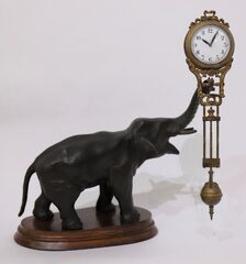 Kuehl Clock Co. elephant swinger, ca. 1914.