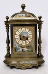 S. Marti brass shelf clock, ca. 1890.