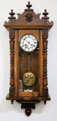 German spring-driven wall clock, ca. 1890.