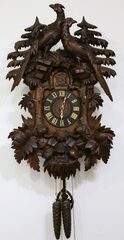 Large Black Forest two-weight cuckoo, ca. 1880.