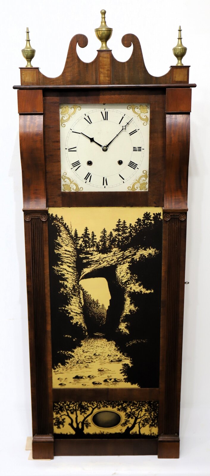 Joseph Ives New England mirror clock, ca. 1820. — Antique Clocks Price Guide