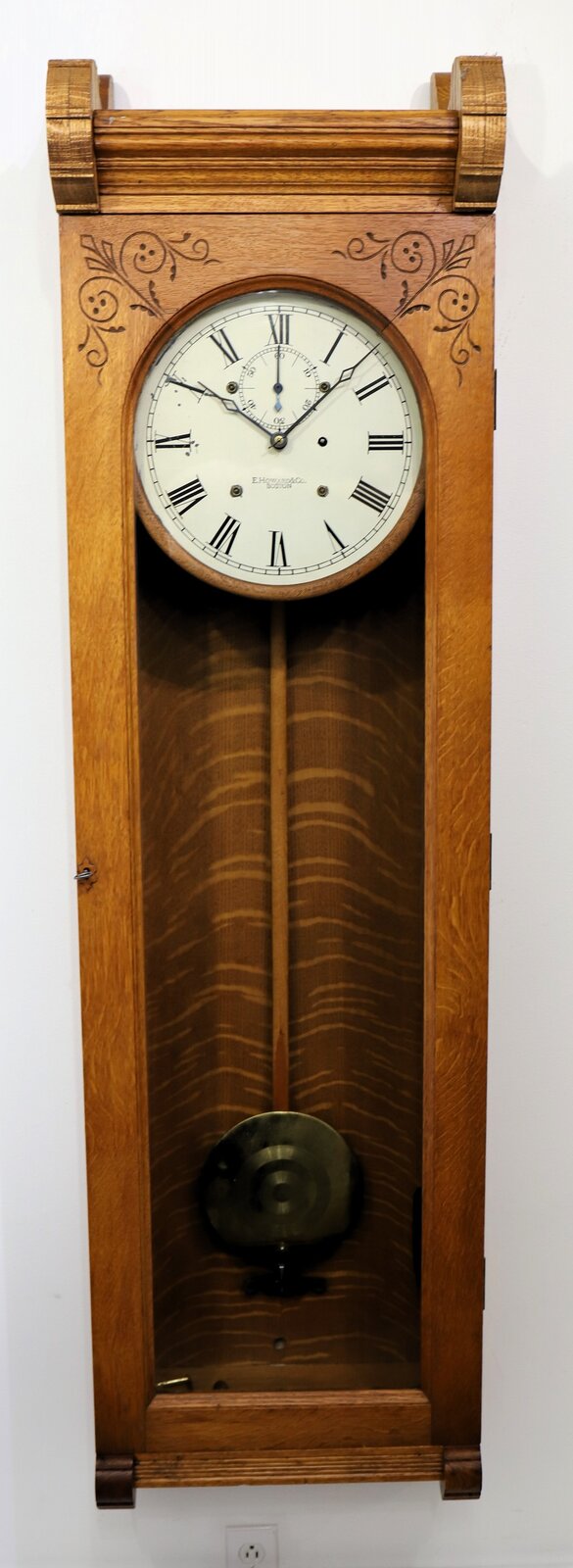 E. Howard & Co. large wall regulator,ca. 1890. — Antique Clocks Price Guide