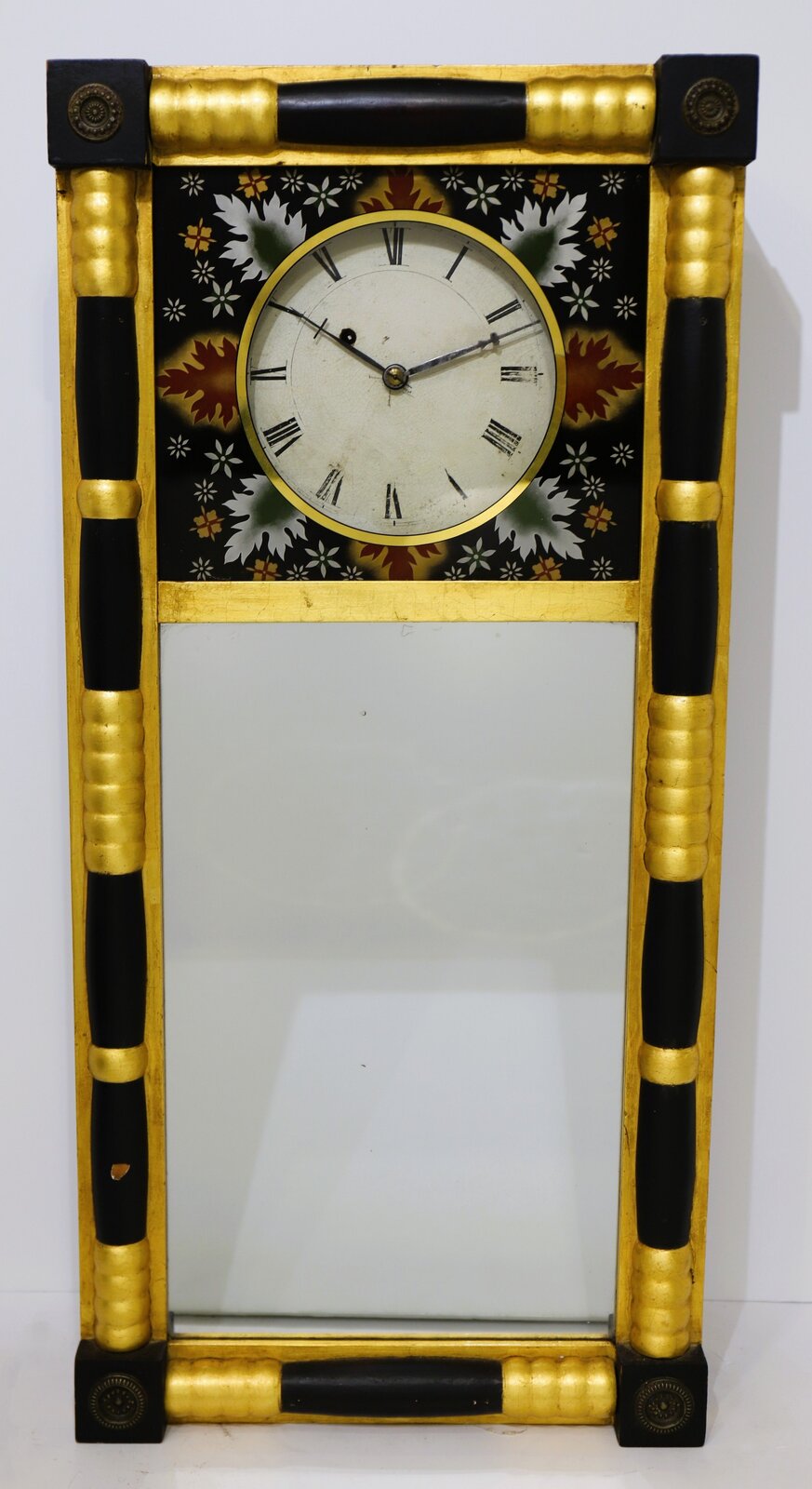 Benjamin Morrill (attr.) New Hampshire mirror clock, 1816-1845. — Antique Clocks Price Guide
