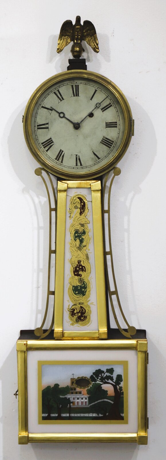 Early New England banjo, ca. 1830. — Antique Clocks Price Guide