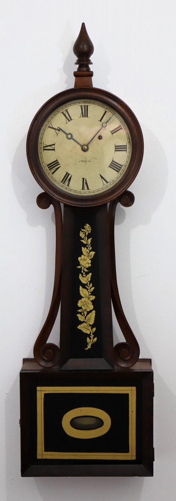 Hatch/Tifft banjo, ca. 1840. — Antique Clocks Price Guide