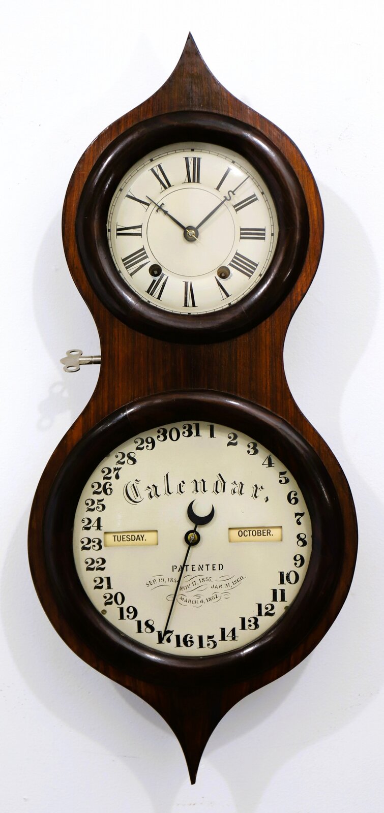 Seth Thomas Clock Co. “Office Calendar No. 3”, ca. 1863. — Antique Clocks Price Guide