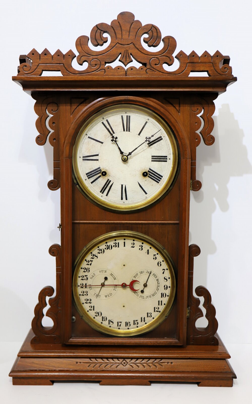 E.N. Welch Mfg. Co. “Arditi” shelf calendar, ca. 1889. — Antique Clocks Price Guide