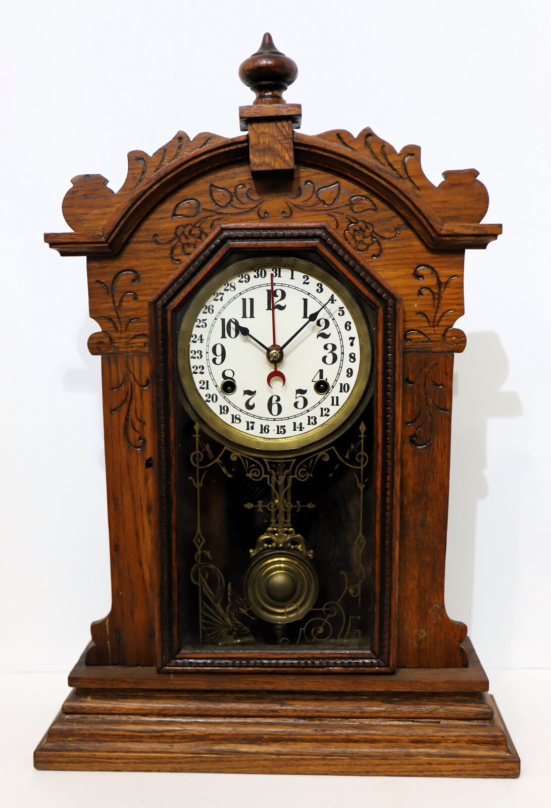 Waterbury Clock Co. calendar shelf clock,ca. 1895. — Antique Clocks Price Guide