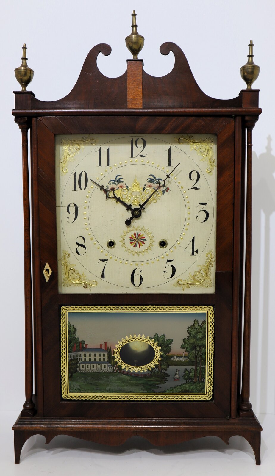 Eli Terry pillar & scroll, ca. 1823. — Antique Clocks Price Guide