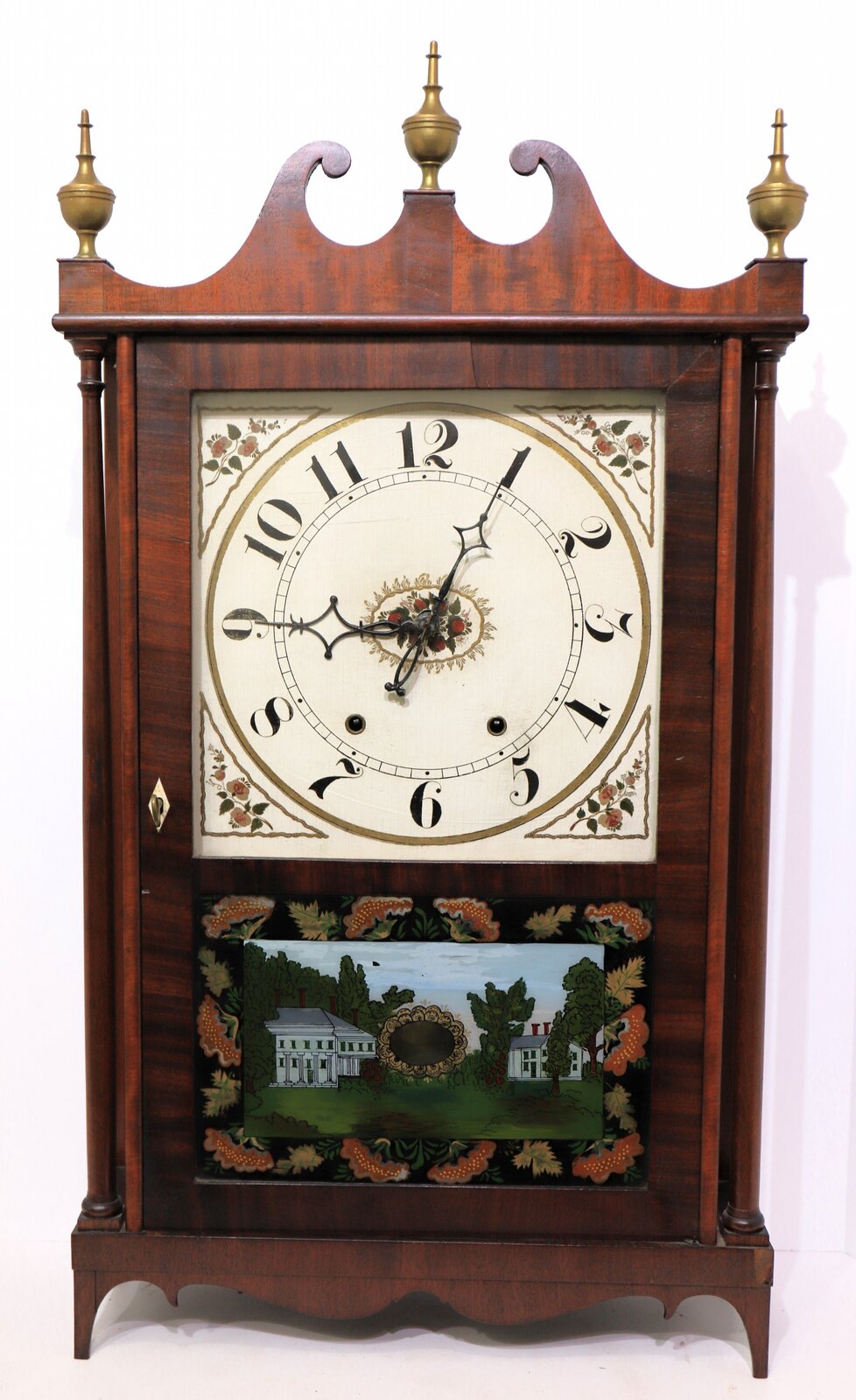 Mark Leavenworth pillar & scroll, 1820-1824. — Antique Clocks Price Guide