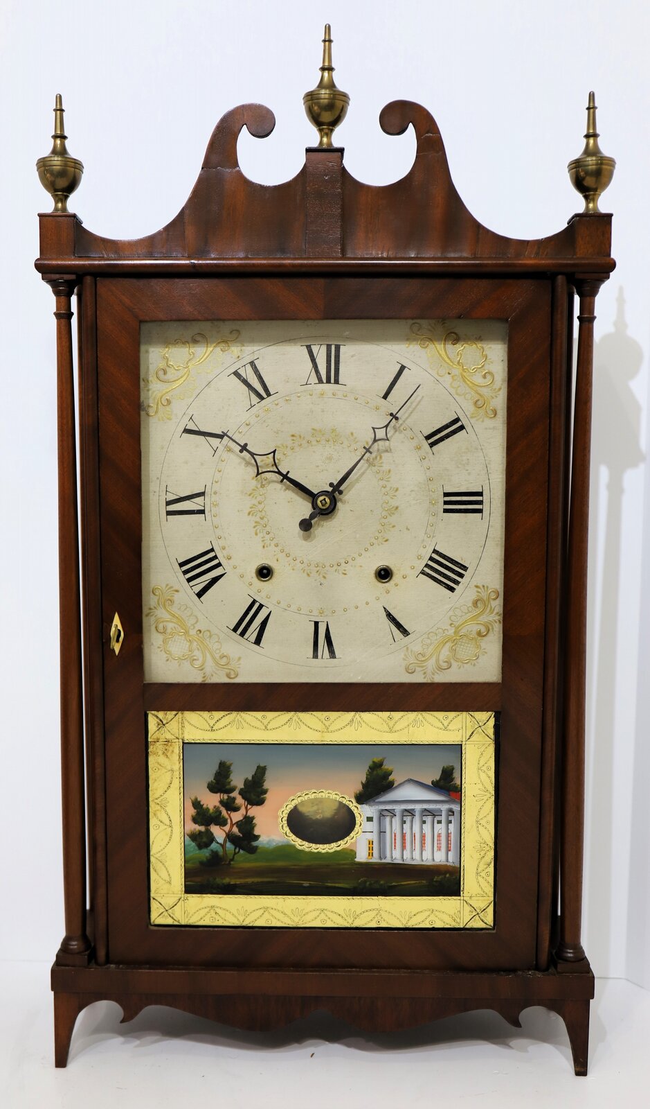 Charles Kirke pillar & scroll, 1827-1832. — Antique Clocks Price Guide