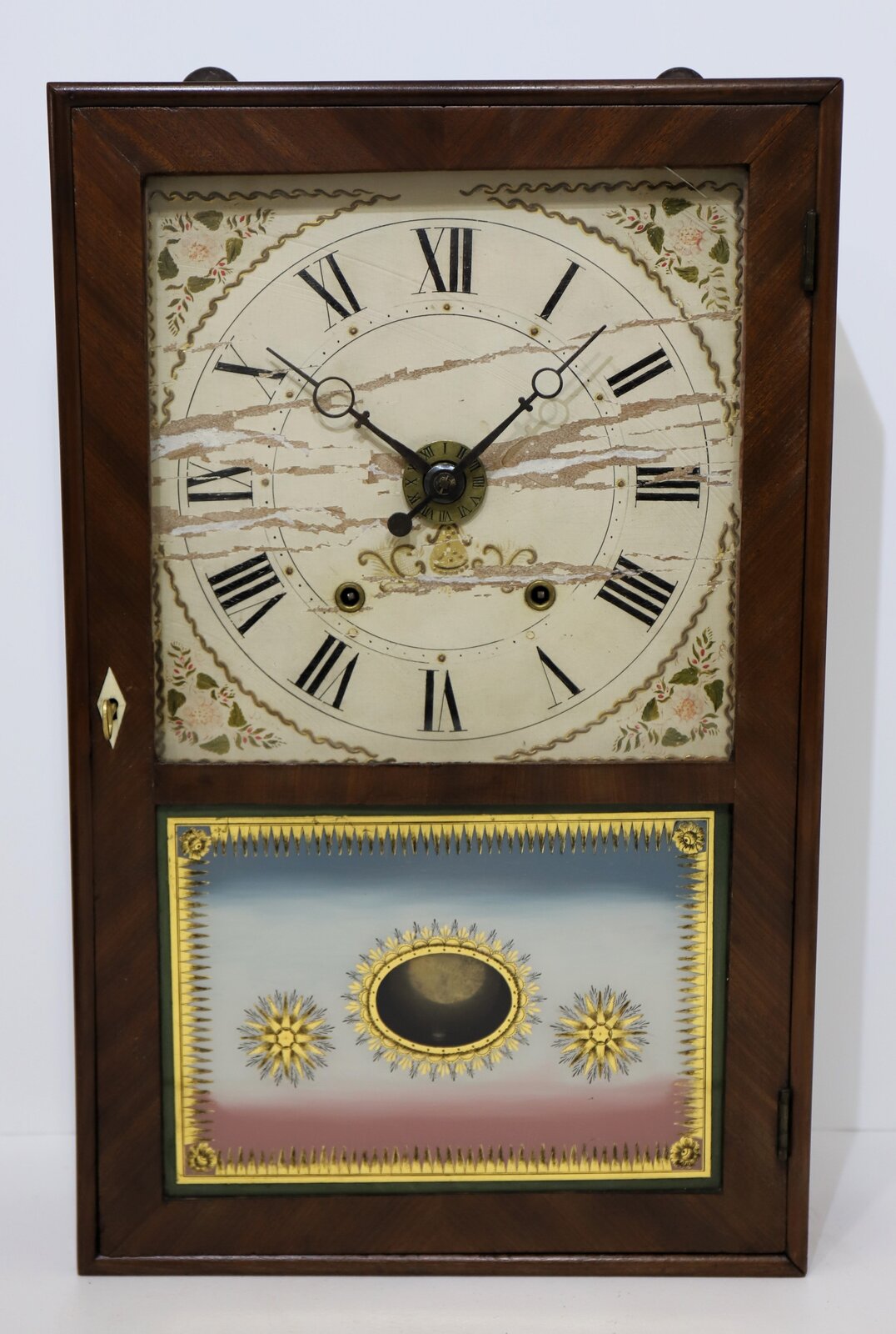 E. Terry & Sons box clock with “window shade” alarm, 1823-1831. — Antique Clocks Price Guide