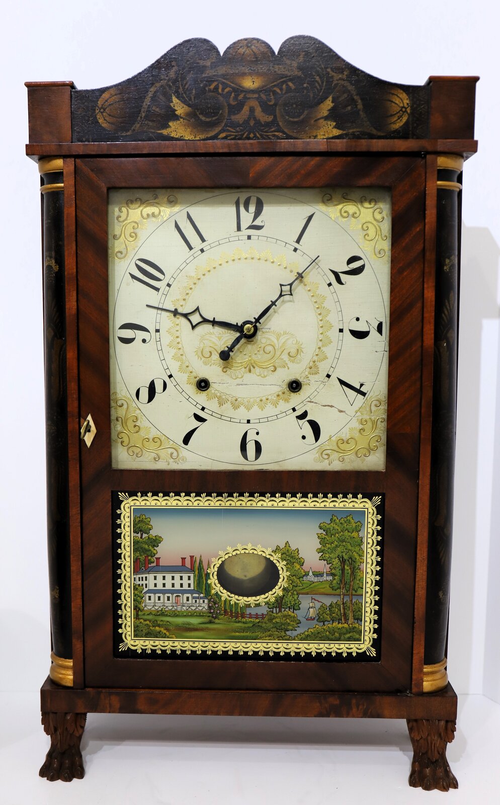 Eli Terry & Sons column and splat shelf clock, 1823-1831. — Antique Clocks Price Guide