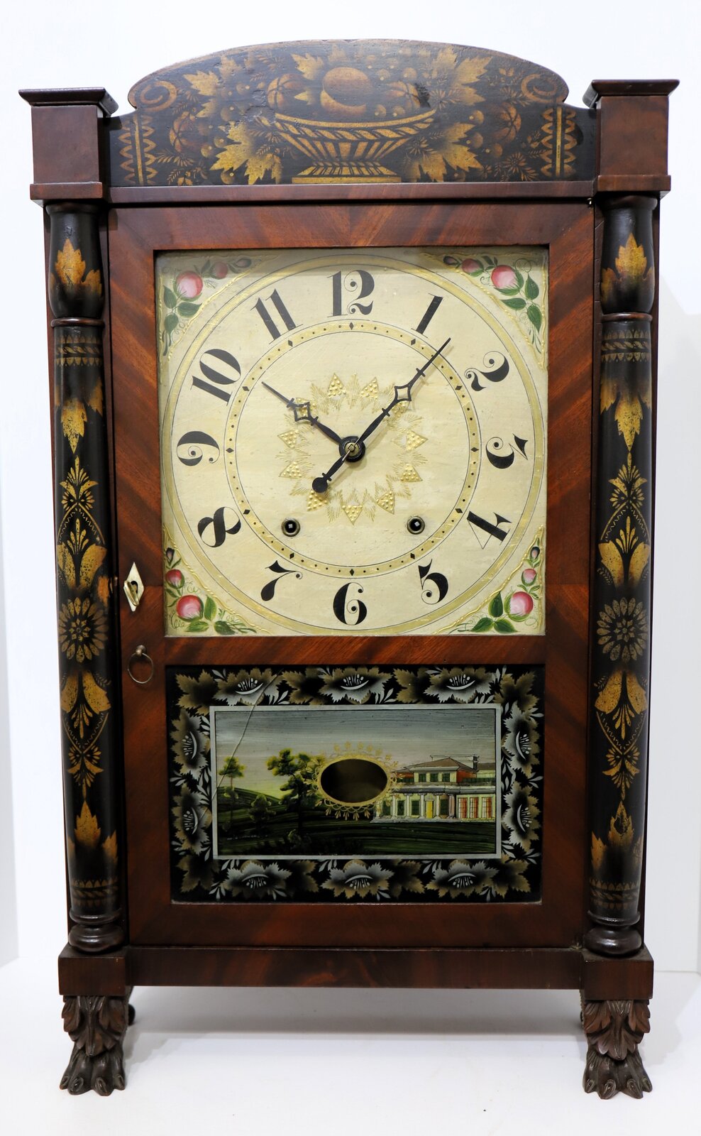 Seth Thomas column & splat, ca. 1830. — Antique Clocks Price Guide