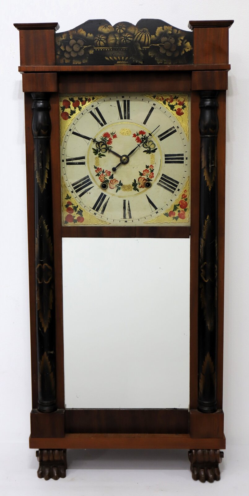Ephraim Downs looking glass shelf clock, ca. 1830. — Antique Clocks Price Guide
