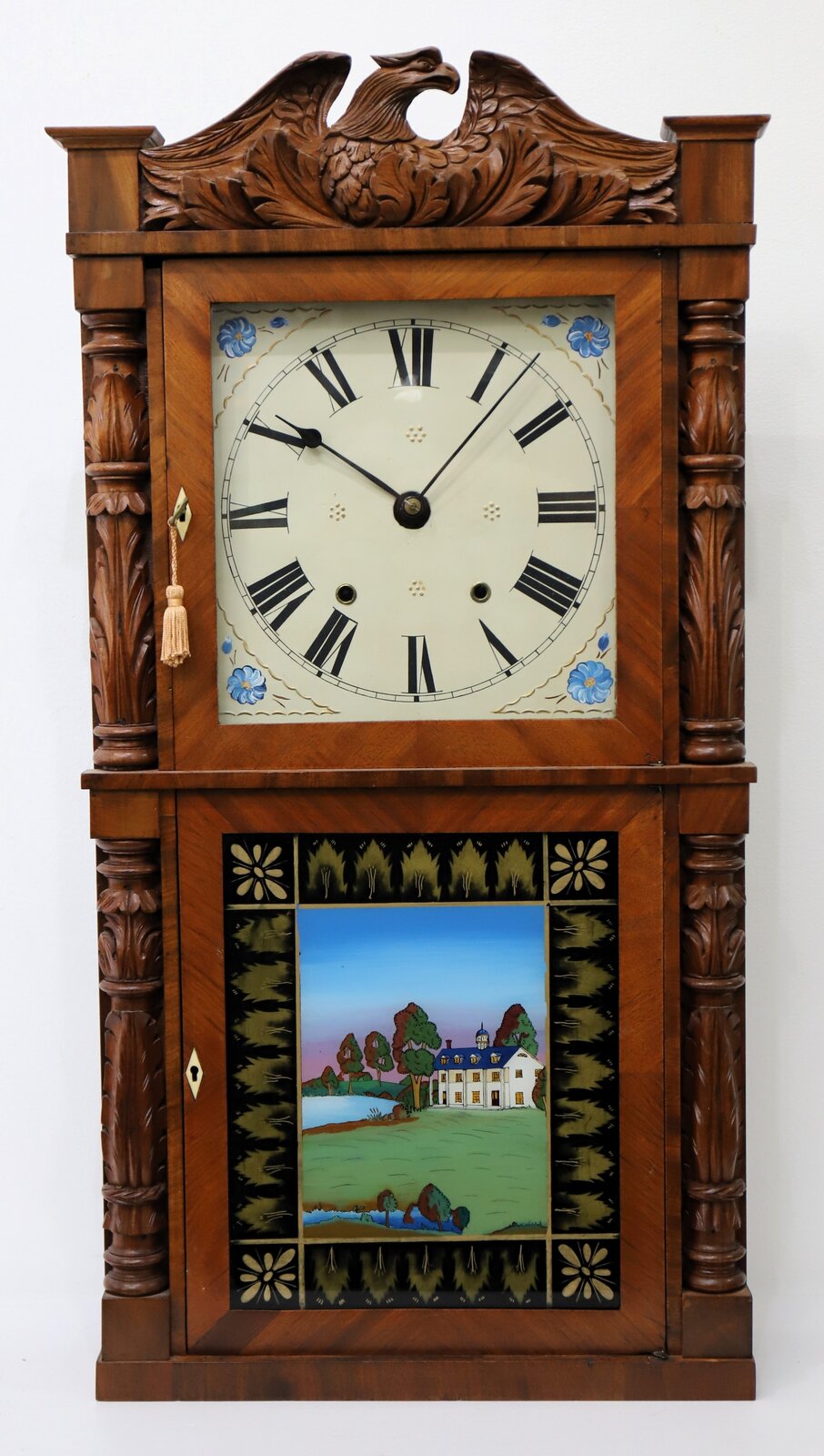 R. Smith & Co. 30-hour carved column & splat, 1832-1833. — Antique Clocks Price Guide