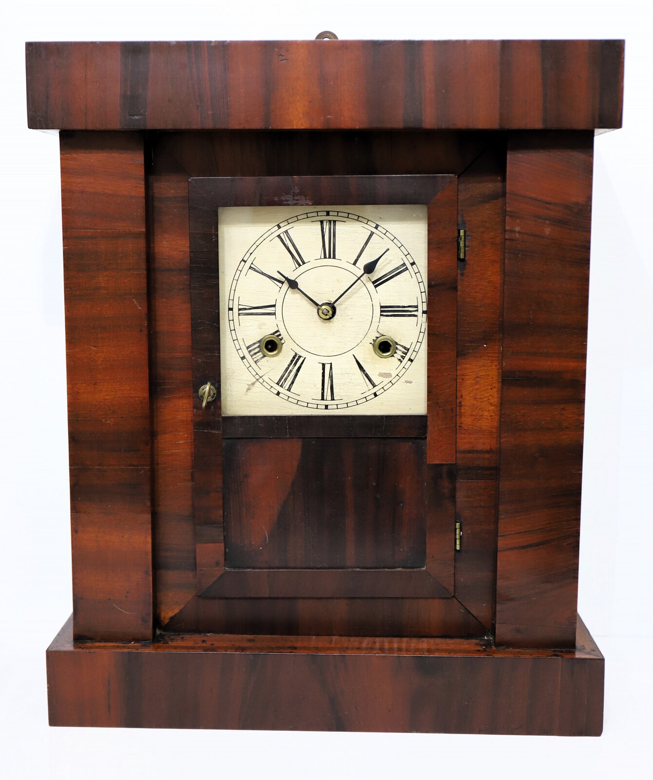 Chauncey Jerome miniature flat-front empire, ca. 1850. — Antique Clocks Price Guide