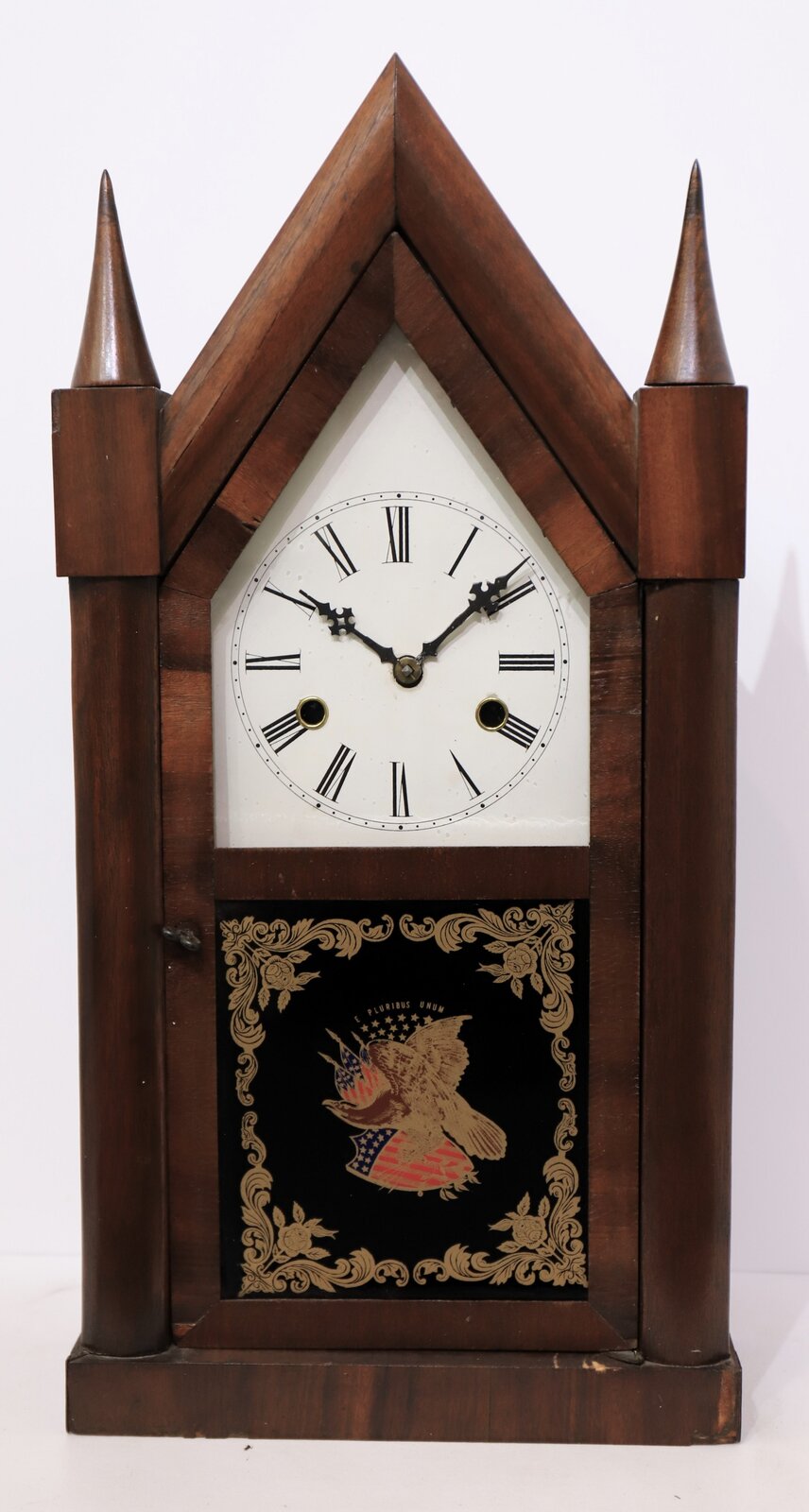 Elisha Manross sharp gothic, 1843-1849. — Antique Clocks Price Guide