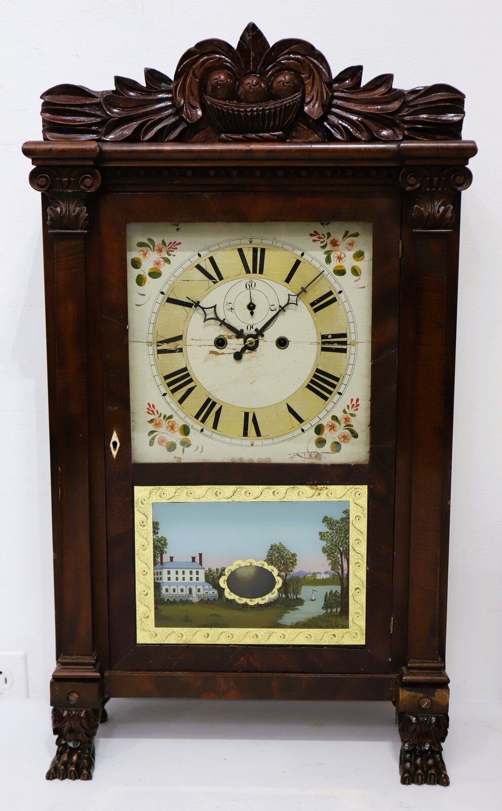 Spencer, Hotchkiss & Co. Salem Bridge shelf clock, 1829-1832. — Antique Clocks Price Guide