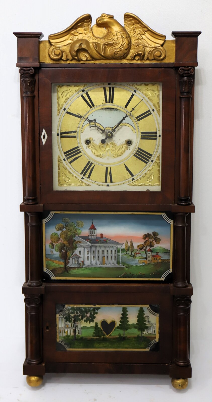 R. & J.B. Terry Eight Day Brass Clock, 1835-1837. — Antique Clocks Price Guide