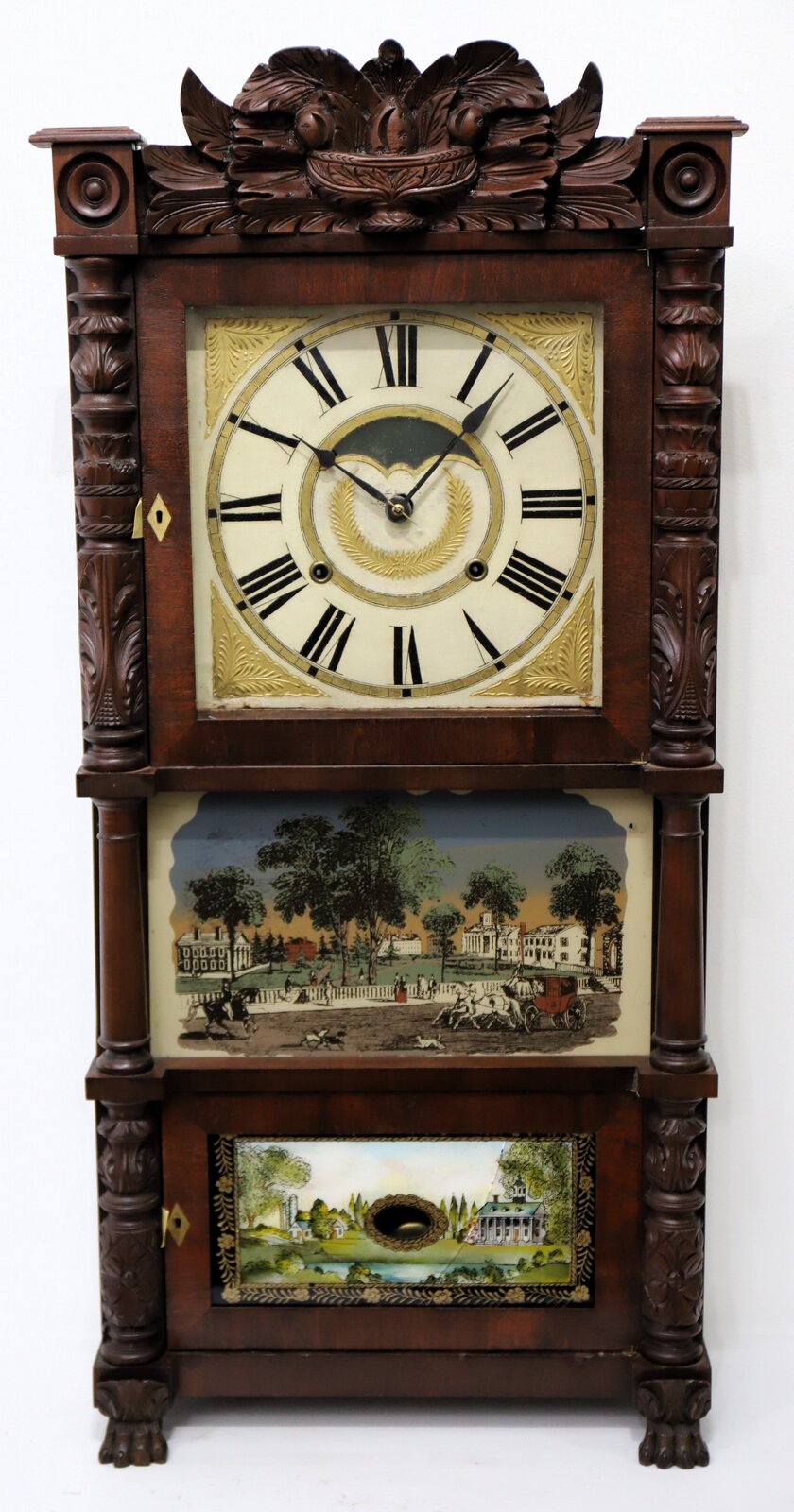 Birge, Mallory & Co. Patent Brass Eight Day Clock, 1838-1843. — Antique Clocks Price Guide