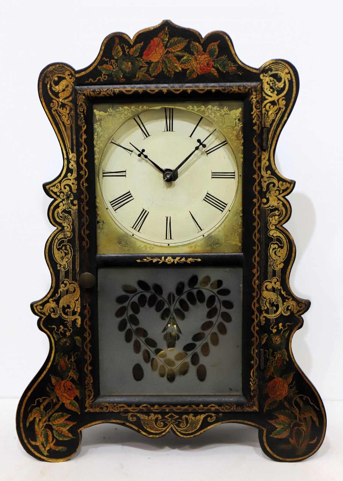 Brewster Manufacturing Co. gilded scroll-front, 1852-1854. — Antique Clocks Price Guide