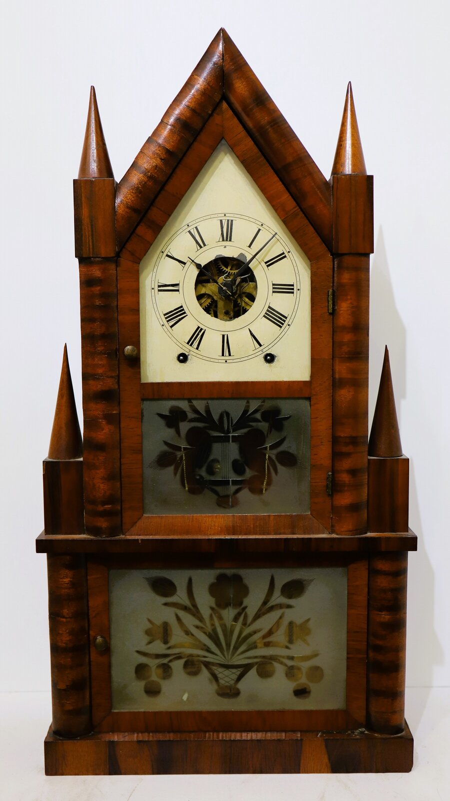 Birge & Fuller double-steeple fusee, 1844-1848. — Antique Clocks Price Guide