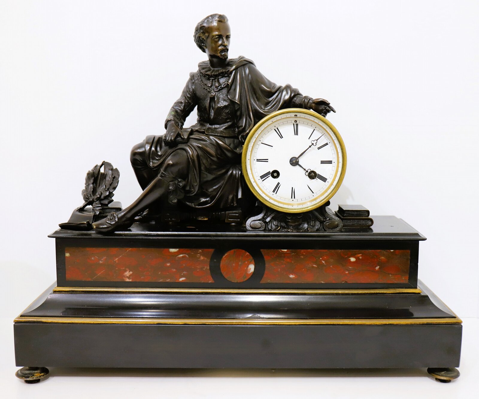 S. Marti figural shelf clock, ca. 1890. — Antique Clocks Price Guide