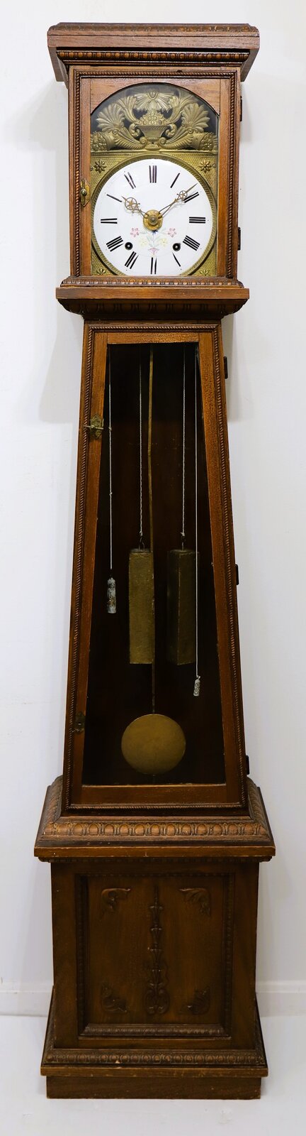 French Morbier clock in oak case, ca. 1850. — Antique Clocks Price Guide