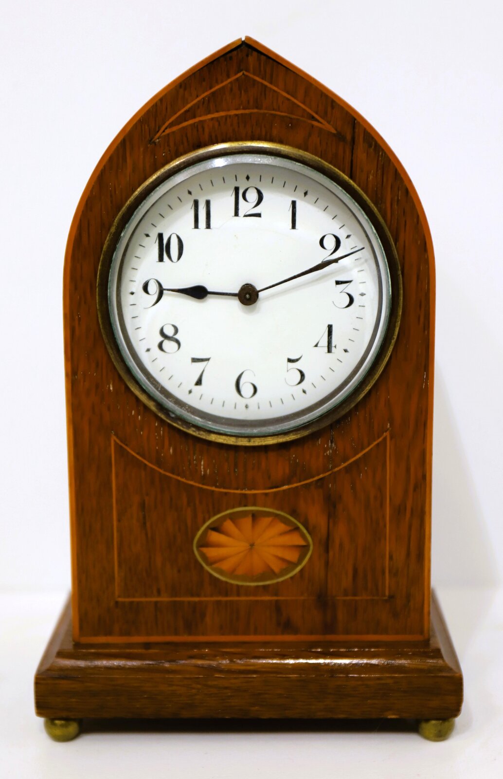 French round gothic shelf clock, ca. 1900. — Antique Clocks Price Guide