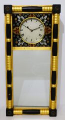 Benjamin Morrill (attr.) New Hampshire mirror clock, 1816-1845.