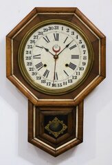 Ansonia Clock Co. “10-Inch Drop Octagon-Gilt Calendar”, ca. 1901.