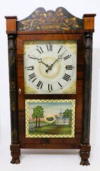 Norris North column & splat shelf clock with Torrington movement, 1822-1824.