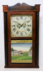 Edmund Wooding long drop shelf clock with Torrington movement,ca. 1835.