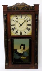 Isaac Packard long drop shelf clock, ca. 1830.