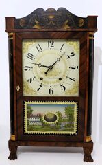 Eli Terry & Sons column and splat shelf clock, 1823-1831.