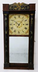 Jeromes’ & Darrow bronzed looking glass with thin movement, 1828.