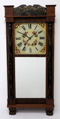 Ephraim Downs looking glass shelf clock, ca. 1830.
