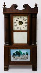 Hollow column clock, ca. 1840.