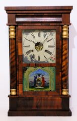 New Haven Clock Co. 30-hour column & cornice, ca. 1860.