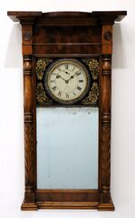 Asa Munger & Co. flat-top shelf clock, 1829-1833.